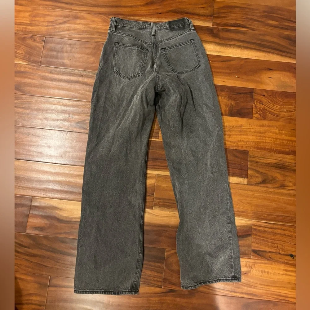 Abercrombie High Rise Loose Jean Dark Gray Size 25 - Picture 3 of 4